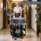 Trash Can Caddy Bag For 32-55 Gallon Garbage Bin   Caddy For Commercial Cleaning