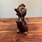 Vintage Mid-century Pie Bird Pie Vent Funnel Brown Trap Glaze Brown And Gold