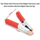 Insulated Alligator Clips Durable Heavy Duty Black   Red Boot 600a 2-pack