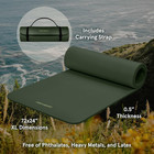 Retrospec Solana Yoga Mat 1 2  Thick W nylon Strap 72 X24  Wild Spruce Brand New