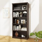 70-inch Dark Cherry Bookcase  5-tier Open Storage Bookshelf  Tall Display Shelve