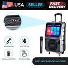 Dolphin Karaoke Machine W  14  Touchscreen Portable Rechargeable With Microphone