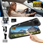 1080p Hd Rearview Mirror Car Dvr Dual Dash Cam Camera Front Rear Video Recorder