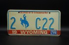 1976 Wyoming License Plate - Bicentennial Cowboy Horse License Plate   2 -  C22