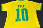 Pele Signed Autographed Brazil Pro Style Soccer Jersey With Coa