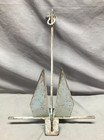 Vintage 4lb Nautical Boat Metal  20  Anchor Blue Beach Decor Old 185-25b