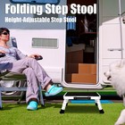 Metal Folding Step Stool Heavy Duty Collapsible Nonslip 330 Lbs Capacity