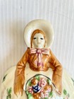 Vintage Hanging String Yarn Holder Southern Belle Lady Ceramic Japan