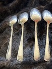 4 1913 Gorham Sterling Silver Soup Spoons Etruscan Pattern 248 Grams Anchor Lion