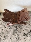 Teak Wood Vintage Book Bible Cookbook Display Stand  Hand Carved  Foldable