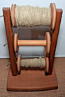 Vintage 3-spool Vertical Lazy Kate Wood Plying Rack Spinning Tool