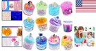 Soft   Stretchy 12-pack Crunchy Slime Kit - Ideal For Stress Relief Play