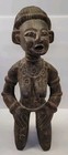 Fine African Art Figures Tribal Man   Woman Solid Wood Figure 25  Tall - Vintage