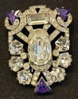 Gorgeous Vintage Eisenberg Original 1940s Bold Large Art Deco Crystal Fur Clip