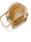 Vintage 60s Gailstyn Sutton Rare Set Coasters Home Decor Butterfly Rattan Brown