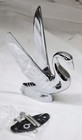 Hood Ornament Swan 1940s Retro Smooth Wings Chrome 2 Hole 7-5 16 Tall Gg 48003