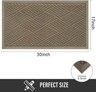 Sturdy Front Door Mat Absorbent Muddy Dirt Resist Welcome Door Mats 30  17  Beige