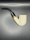 Astas Meerschaum Paneled Lattice Bent Dublin Pipe