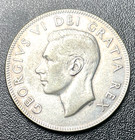 1951 Canada 50 Cents George Vi Silver Coin     80  Silver Half Dollar