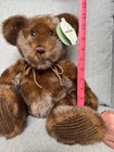 Vtg Teddy Bear First Main Plush Stuffed Animal Brown Nwt