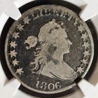 1806 5 Draped Bust Half Dollar Ngc Vg08 O-103a Rare Large Stars Original