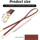 Genuine Vachetta Leather Crossbody Strap adjustable Replacement Purse Strap For