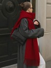 Womens Mens 100  Cashmere Scotland Oversized Blanket Wool Scarf Shawl Wrap Solid