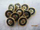 Chanel 10 Buttons   18mm  Black  Strong Gold Tone Metal   This Is For 10
