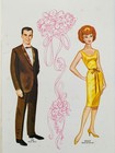 Saalfield  wedding Paper Dolls  1971 Original Vintage Paper Dolls- Uncut