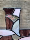 Beautiful Hand Made Stained Glass Cross Wall Hanging Religious Window Decoration