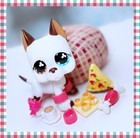 Authentic Littlest Pet Shop Lps  577 Great Dane Dog Clover Eyes Tom Dawson Puppy