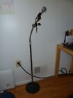 Beautiful Vintage Realistic Mic Microphone With Realistic Stand   Cast Iron Base