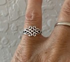 Solid Metal 925 Silver Women s Celtic Adjustable Toe Ring 14k White Gold Plated