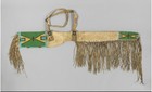 Native American Gun Cover Sioux Indian Suede Leather Green Beaded Rifle Scabbard