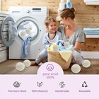 6 Extra Large Wool Dryer Balls- Natural Fabric Softener  Reusable   Eco-friendly