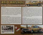 Nhra 1972 Pro Stock Plymouth Duster  Vtg Reid Whisnant  Rare Drag Racing Handout