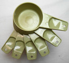 Vintage 1970 s Tupperware Avocado Green Measuring Cups Set Of 6 Nice