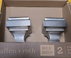 Allen   Roth 2-pack Square Brushed Nickel Curtain Rod Finials Fits 1 Inch Rod