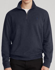 Nwt Polo Ralph Lauren Navy Heather Herringbone Jersey Half-zip Men s M Pony