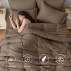 Queen Comforter Set  Ultra-soft Bed In A Bag Queen Size 7 Pieces  Oeko-tex Ce   