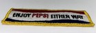 Pepsi-cola Uniform Patch    enjoy Pepsi Either Way    Nos Vintage