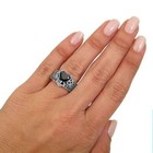 3ct Black Heart Lab Created Diamond Engagement Ring Bridal Set 14k White Gold Fn