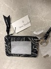 Nwt Vera Bradley    stellar Paisley  Zip Id   Lanyard Holder Black White 4 5 X 3