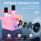 Karaoke Machine portable Bluetooth Speaker With 2 Wireless Microphone For Adu   