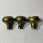 Lot Of 3 Door Knobs Masonic Compass Rare Antique Brass Vintage