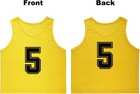 Set Of 12 Numbered  1-12  Soccer Vests sport Mediun  Yellow1-12 