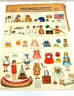 Antique 1910 s Samuel Gabriel Sons Doll Series Paper Dolls 4 Sheets To Cut Out 