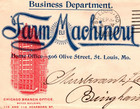 Advertising  Horses 1893 Eli Farm Machinery St Louis Mo To Binghamton Ny Sc  231