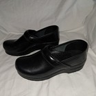 Dansko Clogs Womens Size 38 Black Leather Professional Shoes Us 7 5 - 8 Slip On