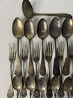 Vtg Wm A Rogers Oneida Spoons Forks Knives Silver Plate 21 Pc W  Ladle